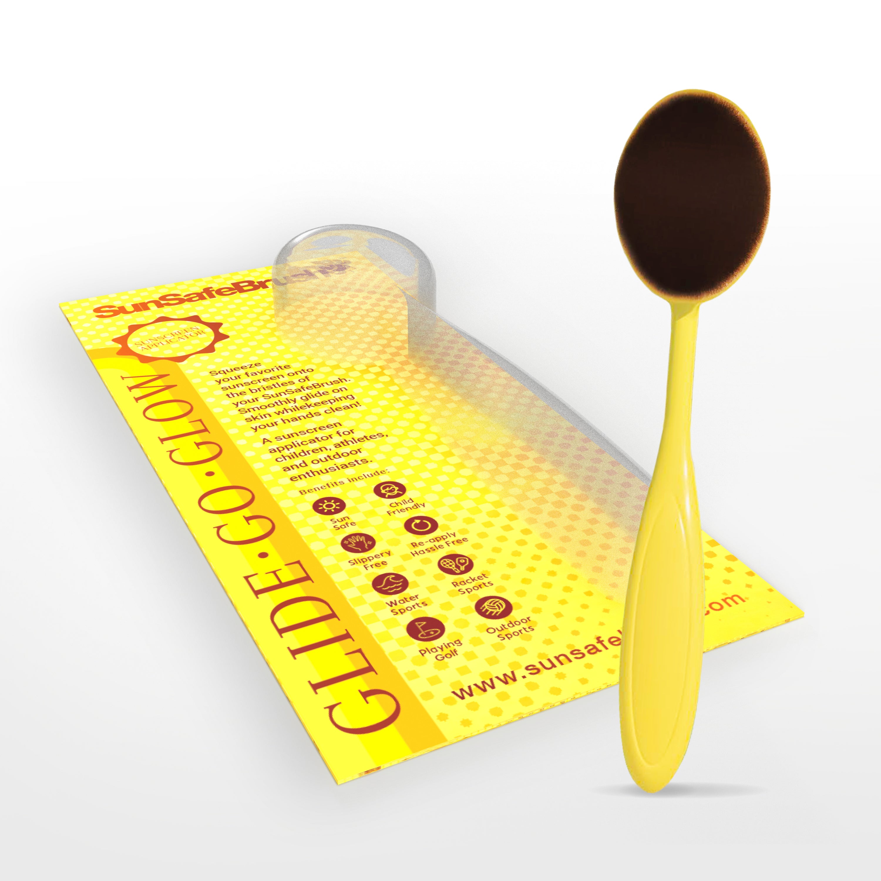 SunSafeBrush: Soft Bristle Sunscreen Applicator